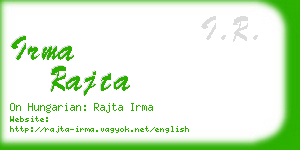 irma rajta business card